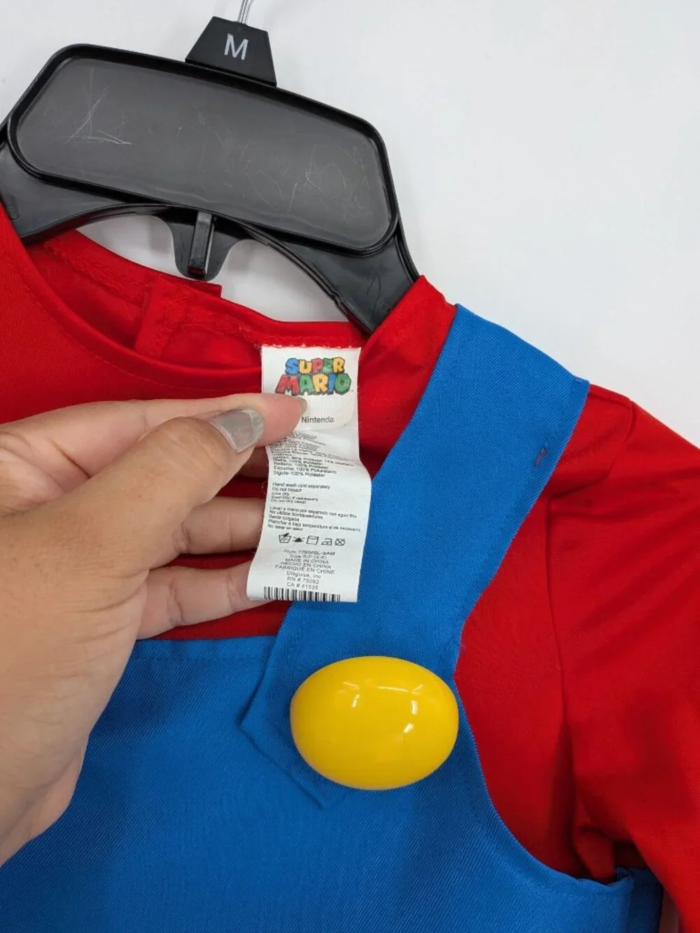 Nintendo Super Mario Kids Costume Jumpsuit Hat Glover Foot Cover Disguise Small